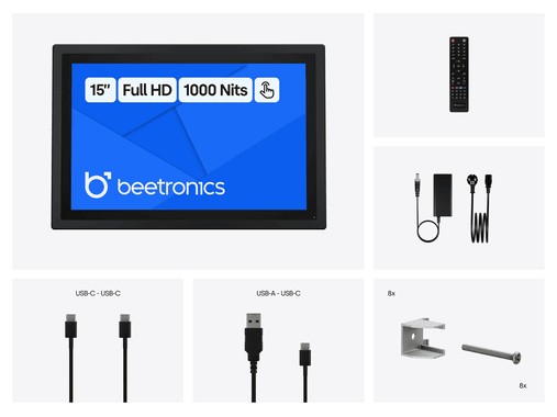 15 Zoll Touchscreen Metall (High-Brightness)