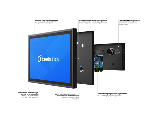 10 Zoll Touchscreen Metall